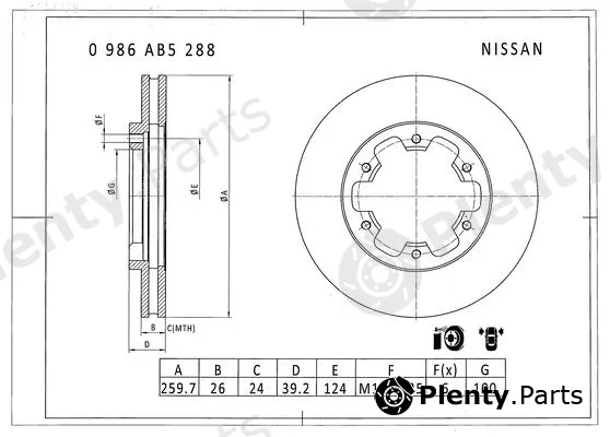 Bosch 0986AB5288 — Brake Disc