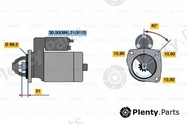 Bosch 0001369025 — Starter