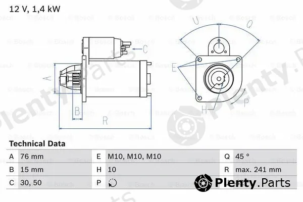 Bosch 0986016350 — Starter
