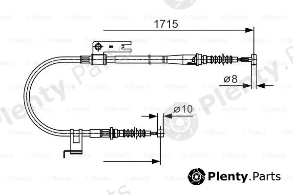 Bosch 1987477916 — Cable Pull, parking brake