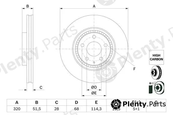 Bosch 0986479H02 — Brake Disc