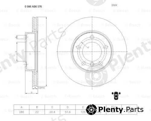 Bosch 0986AB6576 — Brake Disc