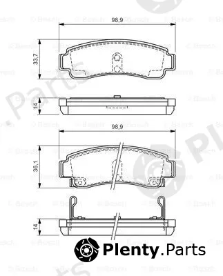 Bosch 0986424299 — Brake Pad Set, disc brake
