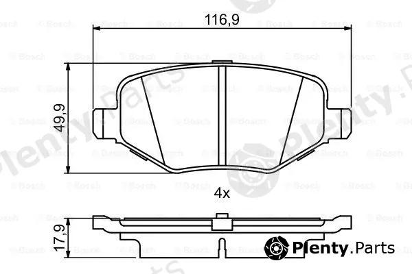 Bosch 0986495395 — Brake Pad Set, disc brake
