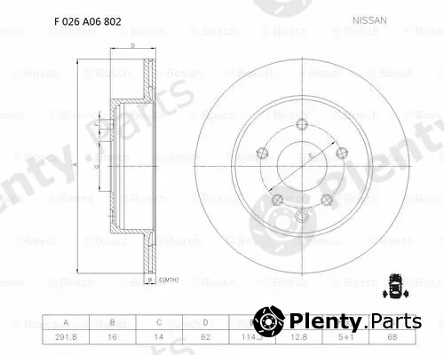 Bosch F026A06802 — Brake Disc