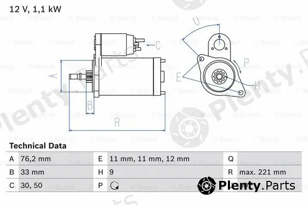 Bosch 0986016290 — Starter