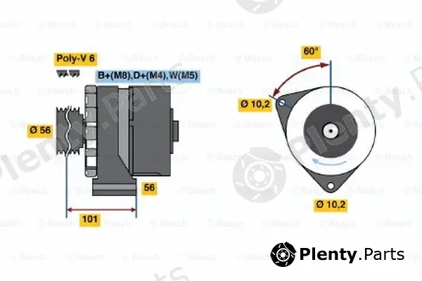Bosch 0120469105 — Alternator