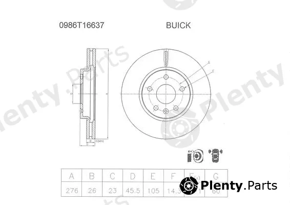Bosch 0986T16637 — Brake Disc