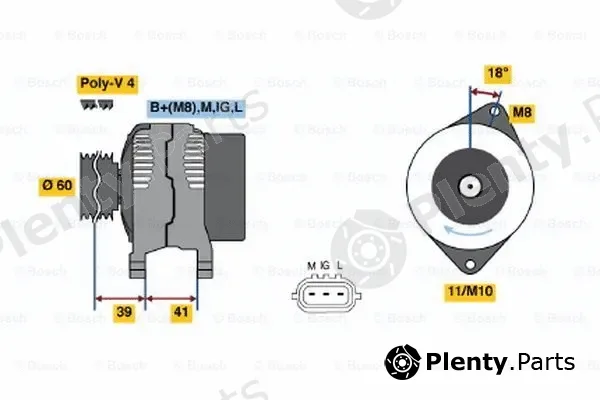 Bosch 0986045811 — Alternator