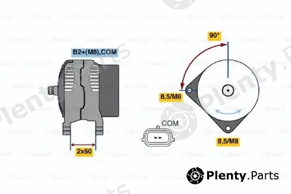 Bosch 0124525108 — Alternator