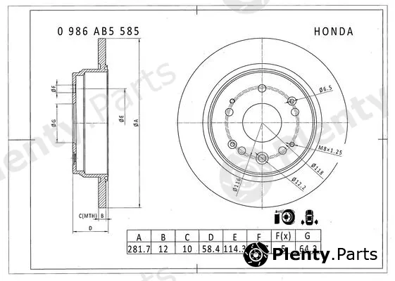Bosch 0986AB5585 — Brake Disc