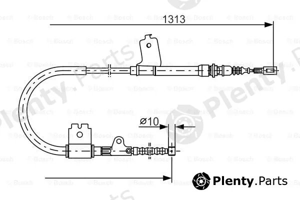 Bosch 1987477404 — Cable Pull, parking brake