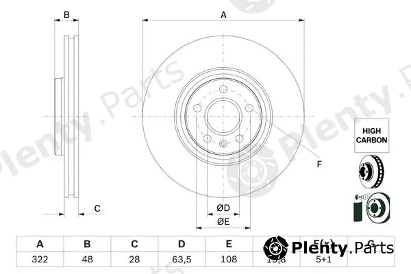 Bosch 0986479F90 — Brake Disc