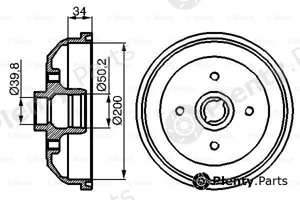 Bosch 0986477040 — Brake Drum