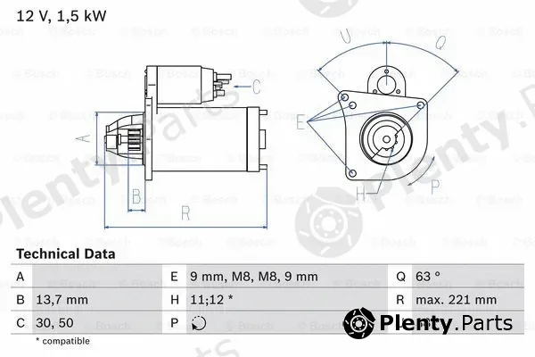 Bosch 0986022790 — Starter