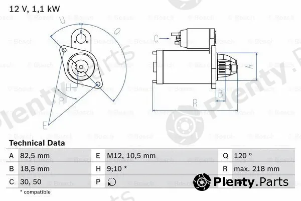 Bosch 0986016280 — Starter