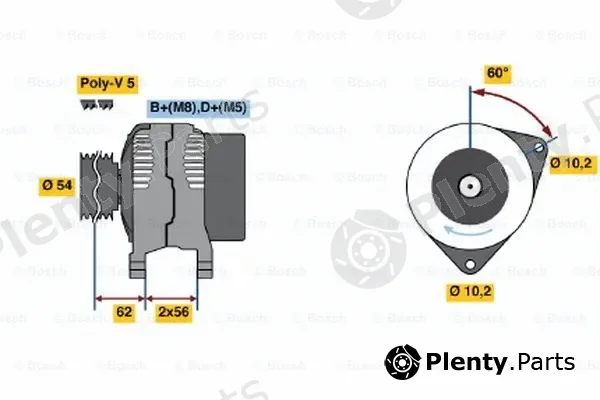 Bosch 0123100003 — Alternator