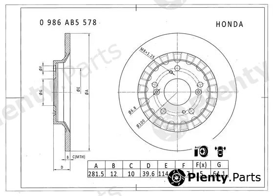 Bosch 0986AB5578 — Brake Disc