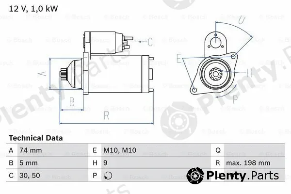 Bosch 0986015001 — Starter