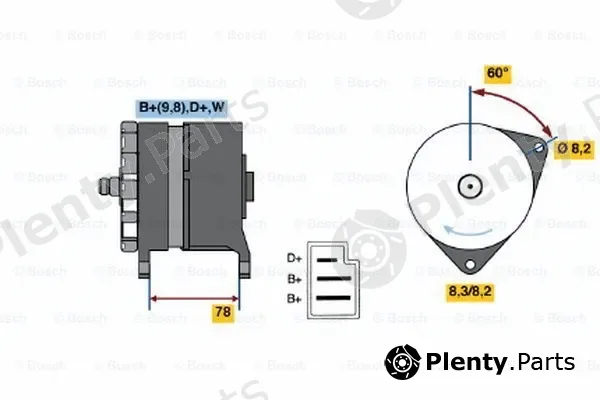 Bosch 0986044571 — Alternator