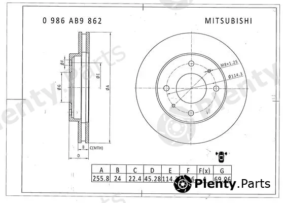Bosch 0986AB9862 — Brake Disc