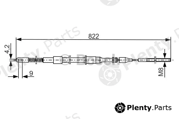 Bosch 1987477131 — Cable Pull, parking brake