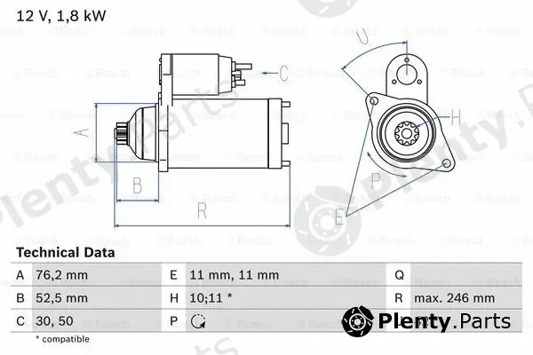 Bosch 0986016980 — Starter