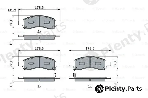 Bosch 0986494966 — Brake Pad Set, disc brake