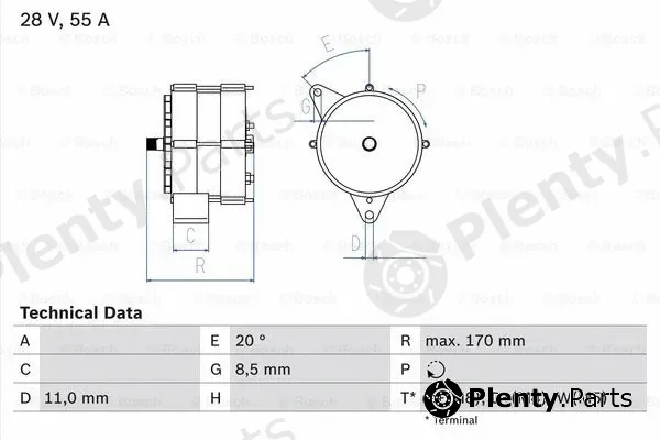 Bosch 0986033840 — Alternator