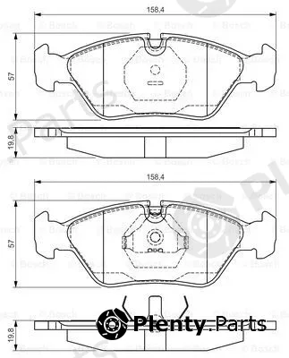 Bosch 0986495162 — Brake Pad Set, disc brake