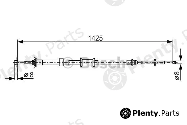 Bosch 1987482200 — Cable Pull, parking brake