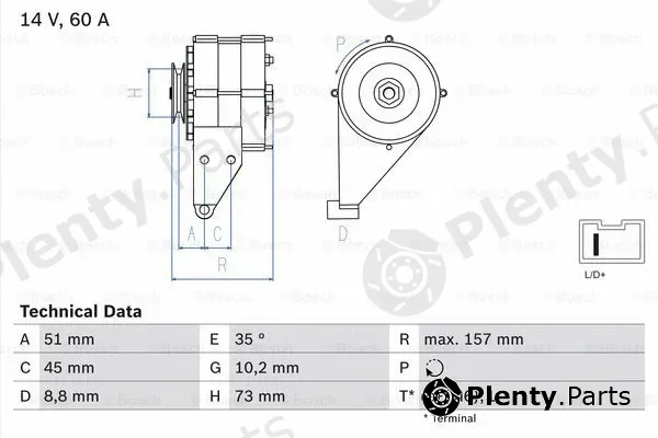 Bosch 0986038841 — Alternator