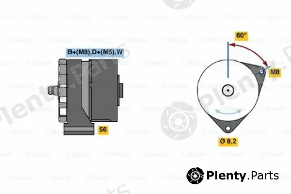 Bosch 0120468080 — Alternator