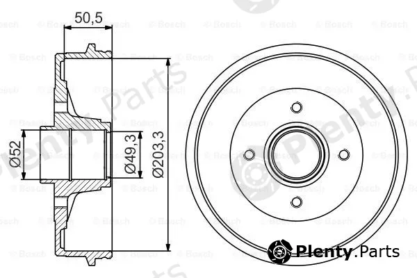 Bosch 0986477211 — Brake Drum