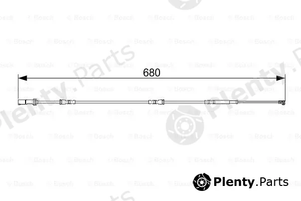 Bosch 1987473542 — Warning Contact, brake pad wear