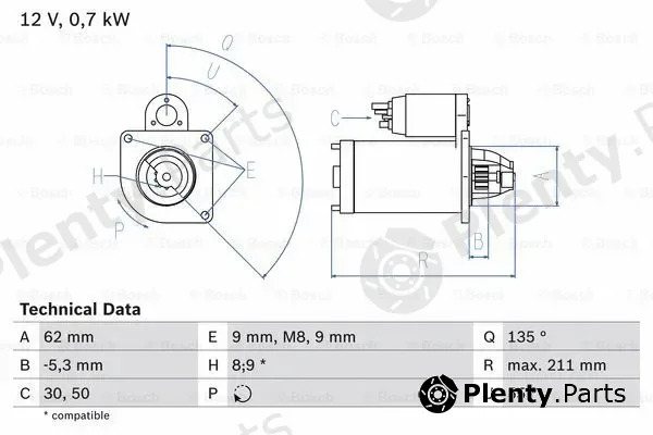 Bosch 0986017930 — Starter