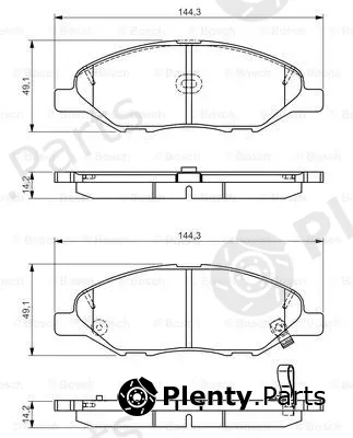 Bosch 0986495133 — Brake Pad Set, disc brake