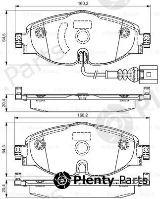 Bosch 0986495296 — Brake Pad Set, disc brake
