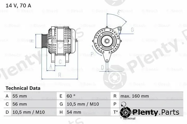 Bosch 0986044210 — Alternator