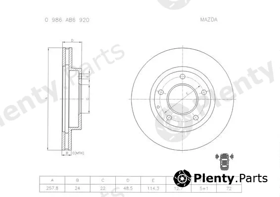Bosch 0986AB6920 — Brake Disc