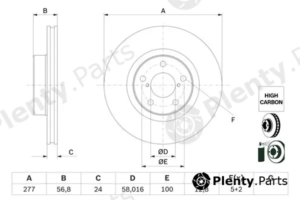 Bosch 0986479E69 — Brake Disc