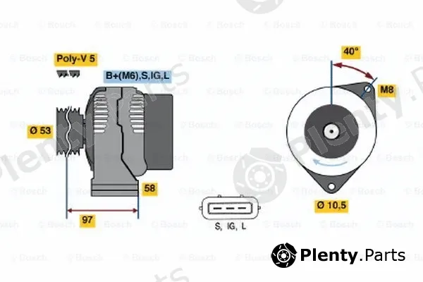 Bosch 0123325013 — Alternator