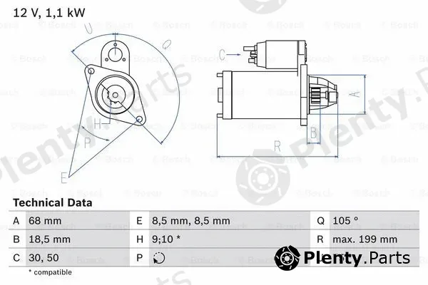Bosch 0986020870 — Starter