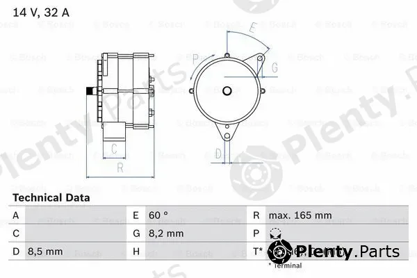 Bosch 0986030140 — Alternator
