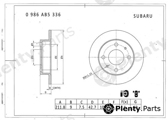 Bosch 0986AB5336 — Brake Disc