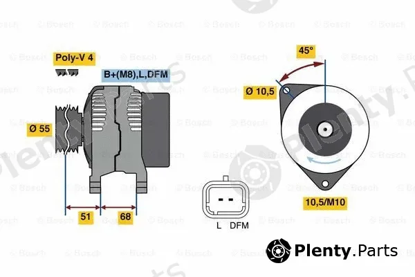 Bosch 0986080680 — Alternator