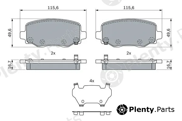 Bosch 0986424961 — Brake Pad Set, disc brake