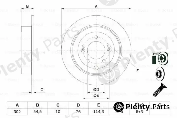 Bosch 0986479E43 — Brake Disc