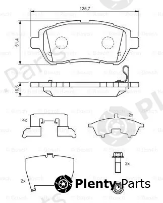 Bosch 0986494320 — Brake Pad Set, disc brake