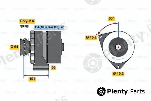 Bosch 0120469857 — Alternator